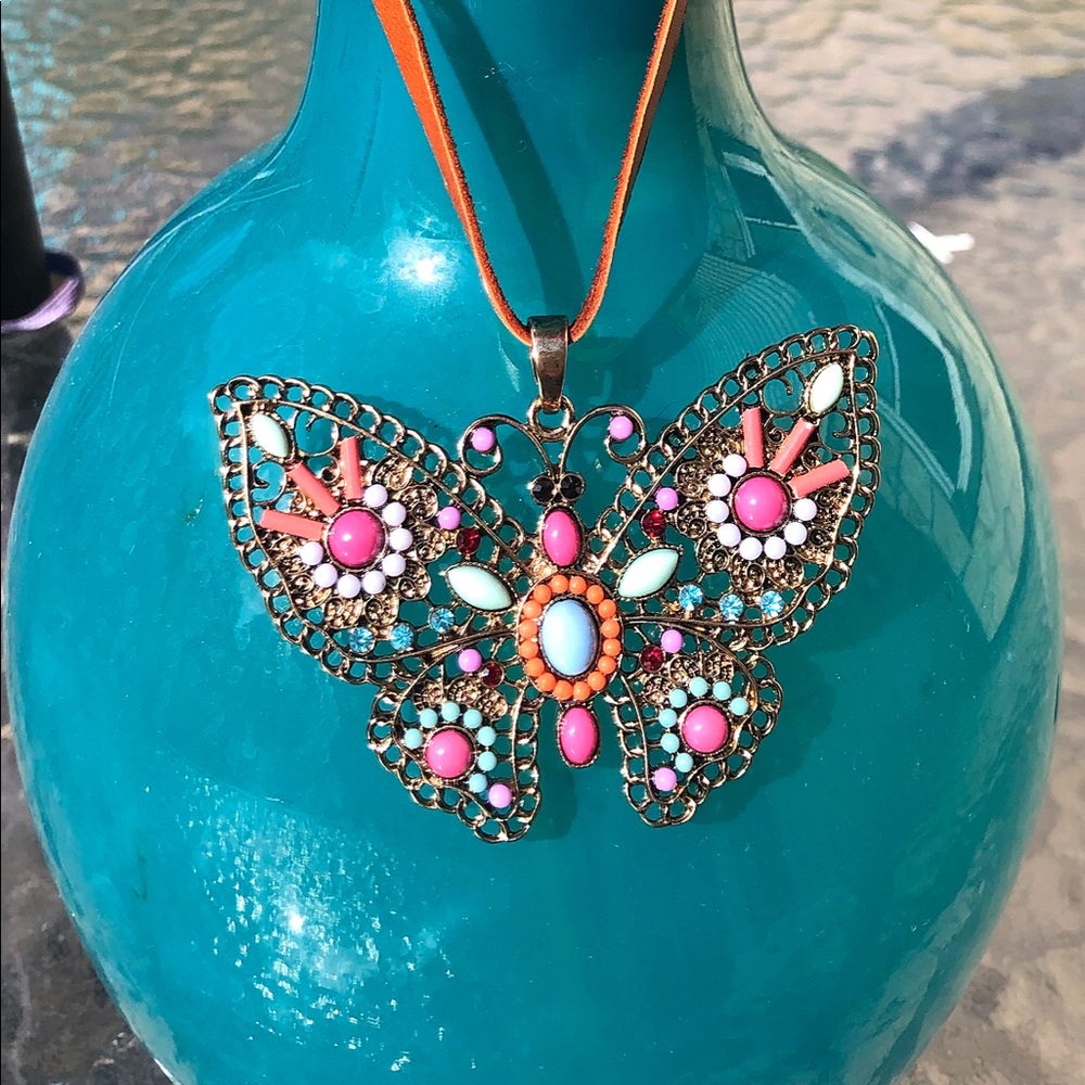 Boho Butterfly Choker Necklace
